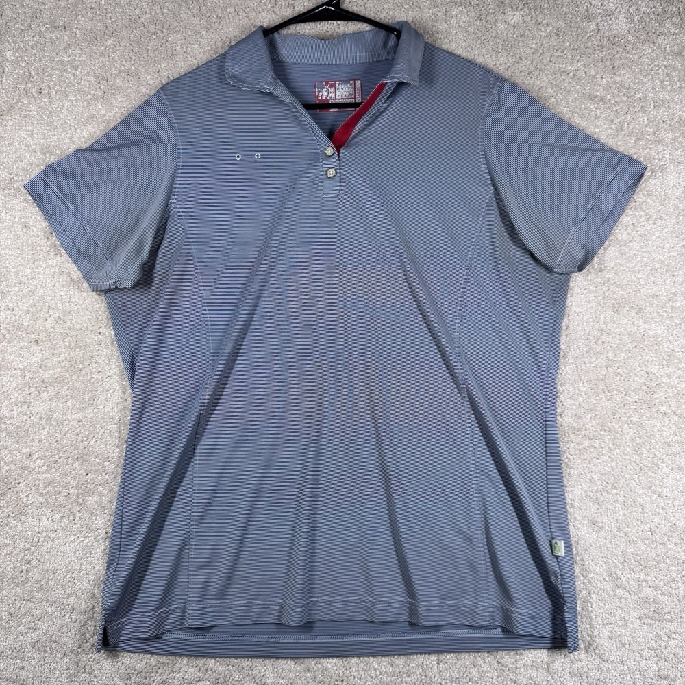 Chick Fil‎ A Polo Shirt Womens XL Oobe Team Style Gray Striped Employee Uniform